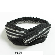 Elastic cross headband